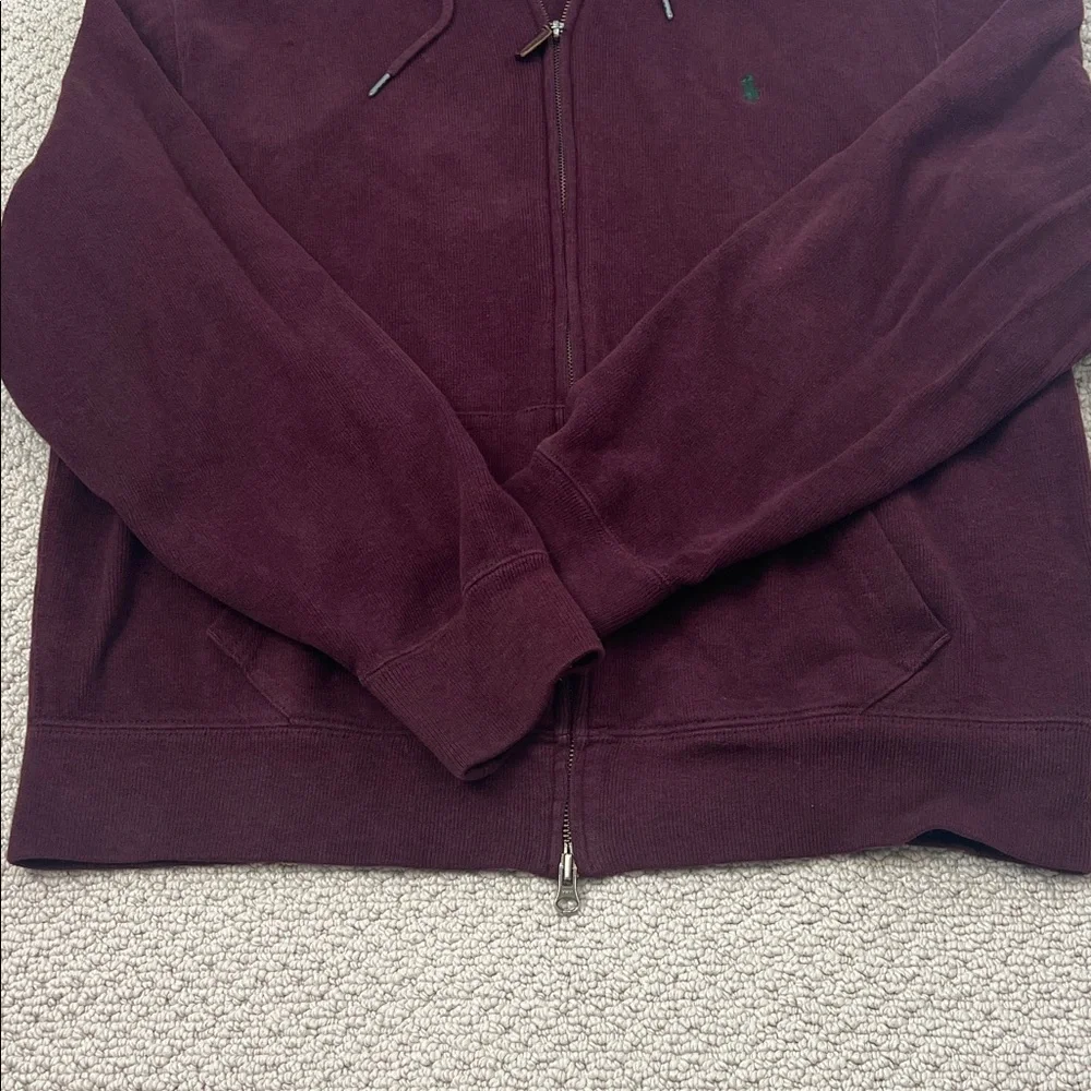 Men's Maroon Ralph Lauren Hoodie Sweater - Picture 4 of 6